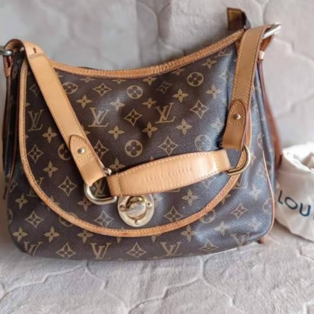 Louis Vuitton LV Tulum PM Shoulder Bag Monogram Brown Vintage Item.